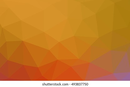 Light pink-yellow polygonal illustration, which consist of triangles. Triangular design for your business. Geometric background in Origami style with gradient.