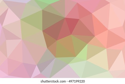 Light pink-yellow polygonal illustration, which consist of triangles. Triangular design for your business. Geometric background in Origami style with gradient.