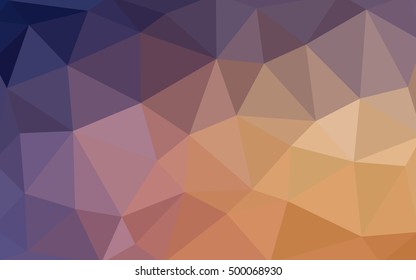 Light pink-yellow polygonal illustration, which consist of triangles. Triangular design for your business. Geometric background in Origami style with gradient.