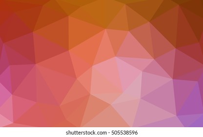 Light pink-yellow polygonal illustration, which consist of triangles. Triangular design for your business. Geometric background in Origami style with gradient.