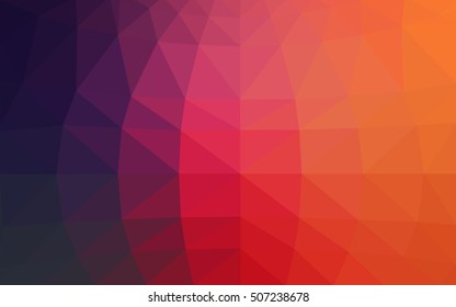 Light pink-yellow polygonal illustration, which consist of triangles. Triangular design for your business. Geometric background in Origami style with gradient.