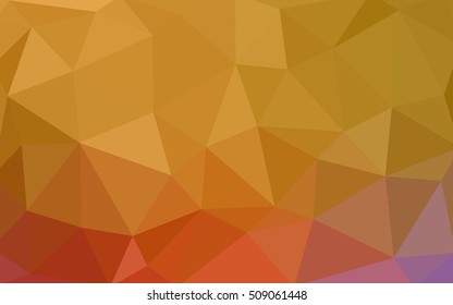 Light pink-yellow polygonal illustration, which consist of triangles. Triangular design for your business. Geometric background in Origami style with gradient.