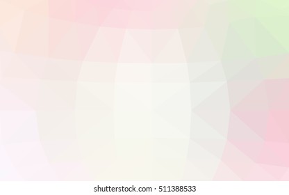 Light pink-yellow polygonal illustration, which consist of triangles. Triangular design for your business. Geometric background in Origami style with gradient.