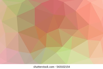 Light pink-yellow polygonal illustration, which consist of triangles. Triangular design for your business. Geometric background in Origami style with gradient.