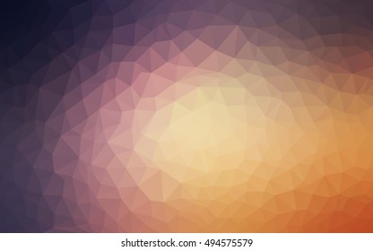 Light pink-yellow polygonal pattern. Colorful illustration in abstract style with gradient. The completely new template can be used for your brand book.