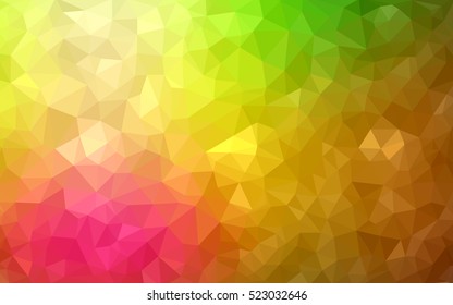 Light pink-yellow polygonal template. A vague abstract illustration with gradient. The polygonal design can be used for your web site.