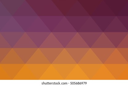 Light pink-yellow triangle mosaic background. Modern geometrical abstract illustration with gradient. Brand-new design for your business.