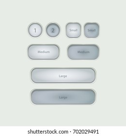 Light Plastic Transparent Buttons
