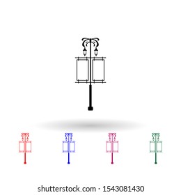 light pole billboard multi color icon. Simple glyph, flat vector of Billboards icons for ui and ux, website or mobile application