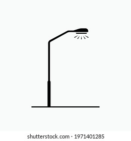 Light Pole Icon. Outdoor Electricity Symbol - Vector Logo Template.