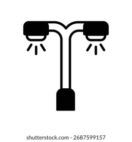 Leuchtpol-Vektorsymbol, das leicht geändert oder bearbeitet werden kann
