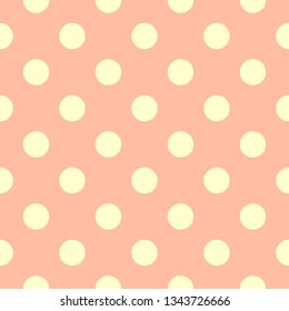 light polka dots on a pink background, seamless  pattern