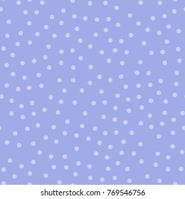 Light polka dots seamless pattern on purple background.
