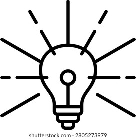 Light Pollution Icon, Element For Design