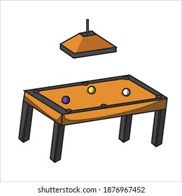 Mesa de billar ligero. Imágenes prediseñadas, Ilustración, Variación de tabla de grupos vectores.