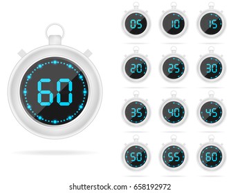 light progress cyan stopwatch 