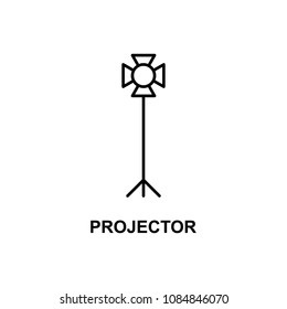 light projector icon. Element of cinema for mobile concept and web apps. Thin line light projector icon can be used for web and mobile. Premium icon on white background