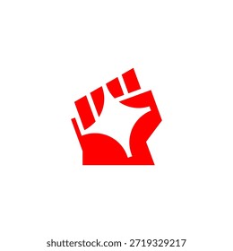 Design de logotipo de mão de punch leve 