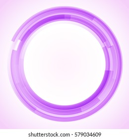 light purple abstract circle geometrical layout frame. vector illustration