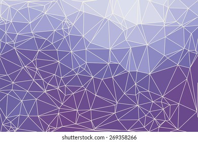 Light purple abstract geometric background consisting of colored triangles and light mesh.