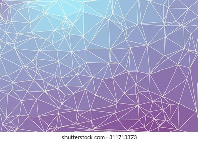 Light purple abstract geometric background consisting of colored triangles and light mesh.