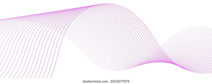 Onda abstracta púrpura claro sobre fondo blanco: adecuada para marcas femeninas, empaques de cosméticos y Anuncios de Sitio web elegantes.