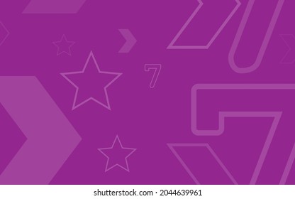 Light purple background, random minimalist number 7 illustration vector for logo, card, banner, web and printing.