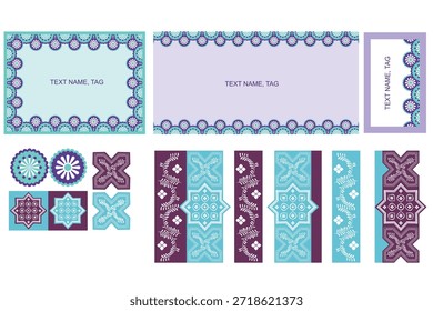 Púrpura claro, azul claro, fondo, patrón de pared, invitación de Boda, borde, diseño de nombre de etiqueta, Vector de diseño de tarjeta