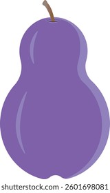 Light Purple and Blue Color Pear Vector