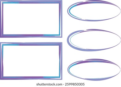 light purple blue colorful abstract frames collection