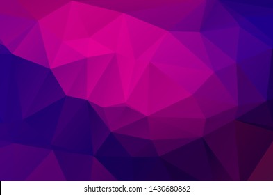 Light purple blue pink Low poly crystal background. Polygon design pattern. Low poly vector illustration, low polygon background.