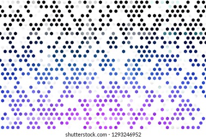 Light Purple, Blue vector template in hexagonal style. Design in abstract style with hexagons. Pattern for ads, leaflets.