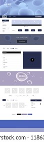 Light Purple, Blue vector ui kit with bubble shapes. Colorful illustration in abstract memphis style with gradient. Modern template for your landing page.