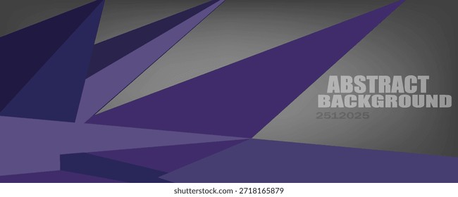 Diseño de fondo de triángulo borroso púrpura claro. Fondo geométrico estilo origami.