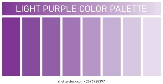 Paleta de color púrpura claro . Gráfico de degradado con color azul vibrante. diseño de Vector de paleta de colores