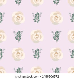 light purple Eucalyptus Rose Collection seaml stock