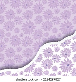 Light Purple Floral Invitation Background Border