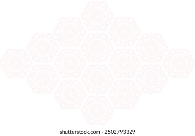 Light purple geometric mandala pattern at centre side with intricate, symmetrical designs, perfect for backgrounds, textile prints, and decorative elements for islamic background. Editable. EPS 10