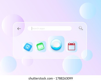 Light purple gradient background. Color smooth banner template for mobile applications and icon vector