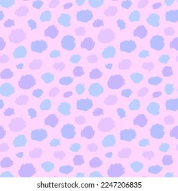Light Purple Ink Paint Seamless Dry Brush Print Vector Abstract Pattern