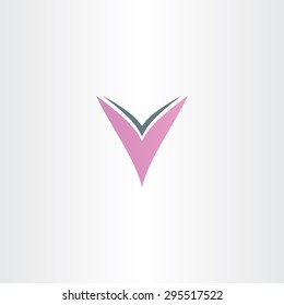 light purple letter v logotype design