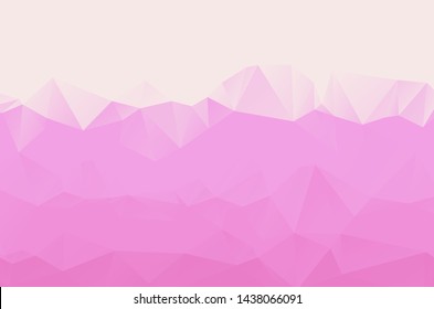 Light Purple Low poly crystal background. Polygon design pattern. Light Purple Low poly vector illustration, low polygon background.