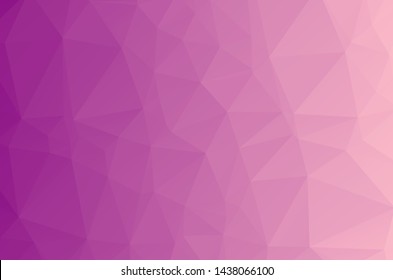 Light Purple Low poly crystal background. Polygon design pattern. Light Purple Low poly vector illustration, low polygon background.