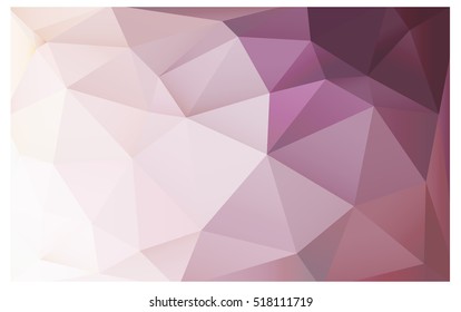 Light Purple Low poly crystal background. Polygon design pattern. Low poly vector illustration, low polygon background.