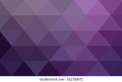 Light Purple Low poly crystal background. Polygon design pattern. Low poly vector illustration, low polygon background.