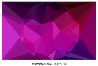 Light Purple Low poly crystal background. Polygon design pattern. Low poly vector illustration, low polygon background.