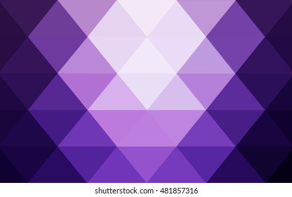 Light purple low poly template. Triangular geometric sample with gradient.  Brand-new style for your business design.