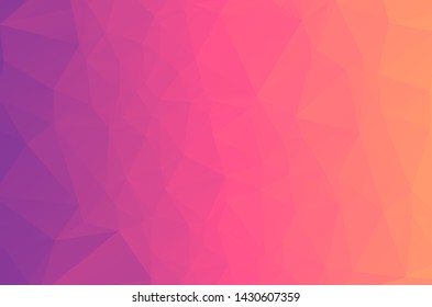 Light purple orange Low poly crystal background. Polygon design pattern. Low poly vector illustration, low polygon background.