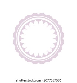 Patrón circular color púrpura claro sobre fondo blanco. Diseño de plantilla de tarjeta. Ilustración vectorial.