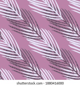 Paleta clara y púrpura sin fisuras con ramas de abeto. El entorno natural en estilo invernal. Impresión decorativa para el diseño de tejidos, impresión textil, envoltura, cubierta. Ilustración vectorial.